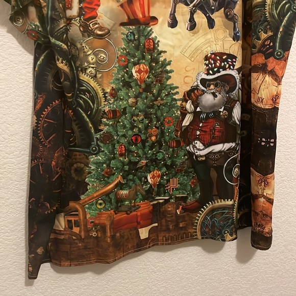 NWT Hawalili short sleeve button down Cool Santa Xmas/Holiday shirt, size 2XL - Picture 10 of 14